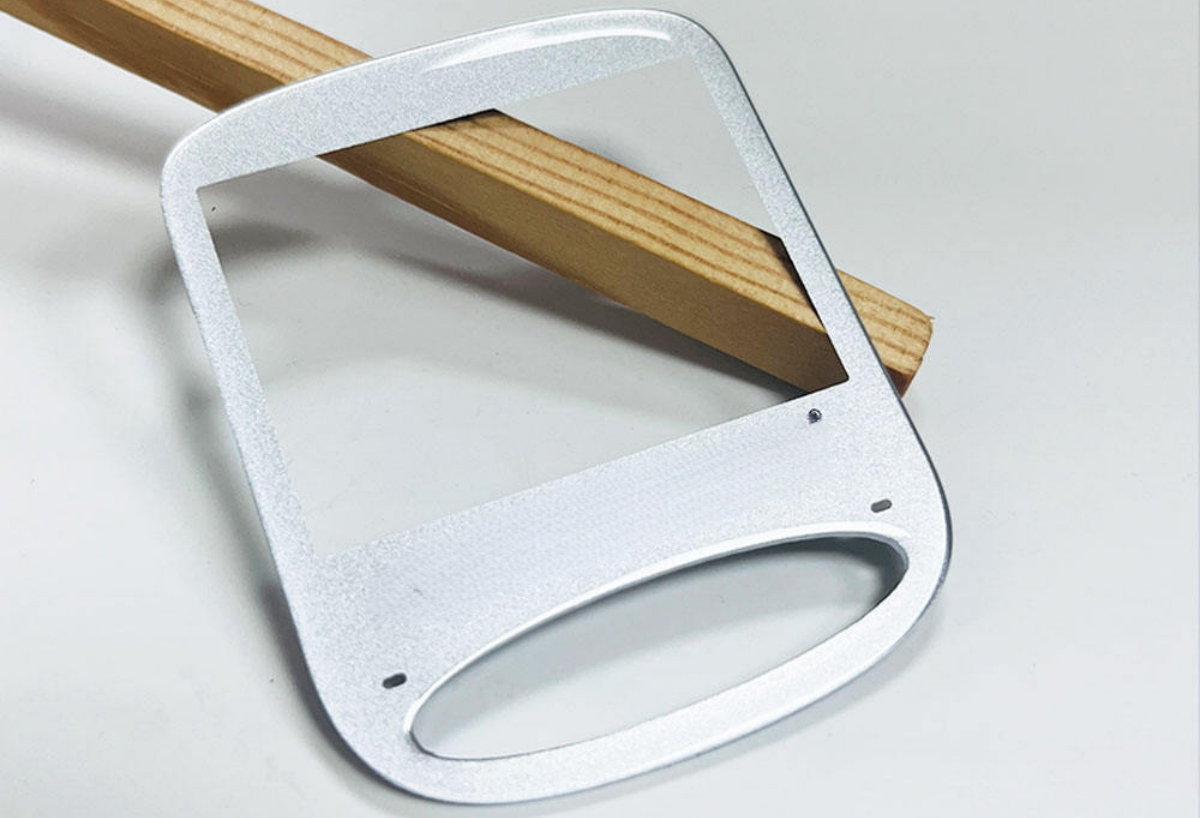 Polycarbonate faceplate panel with screen-printed markings for industrial control