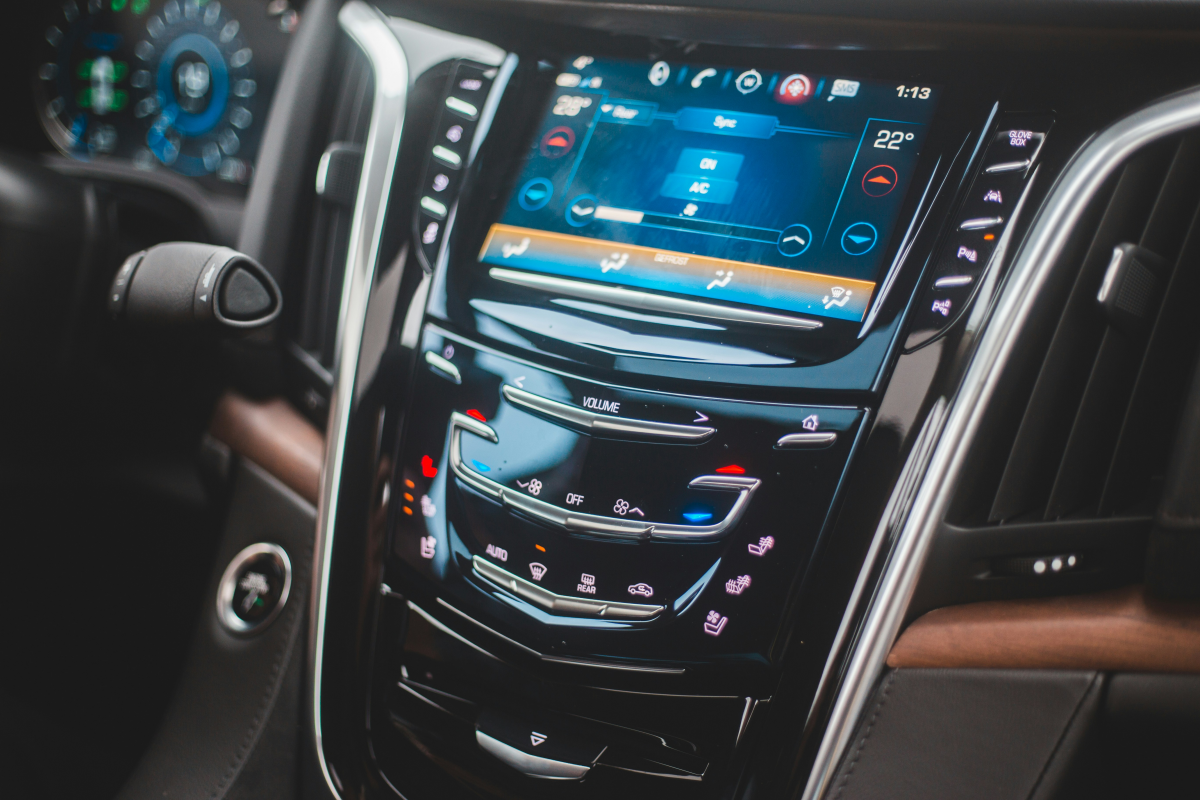 Center console and infotainment display cover glass